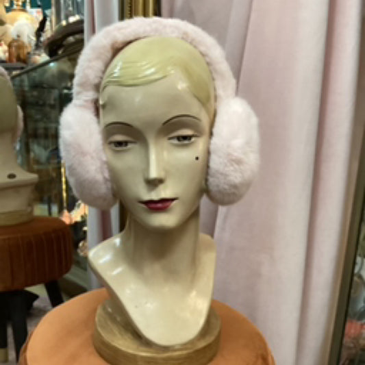 Fluffy Ear Warmers - Pink