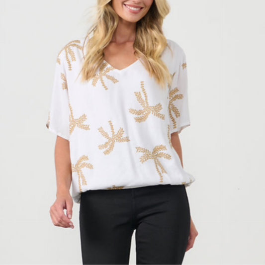 Blouse Palm Print