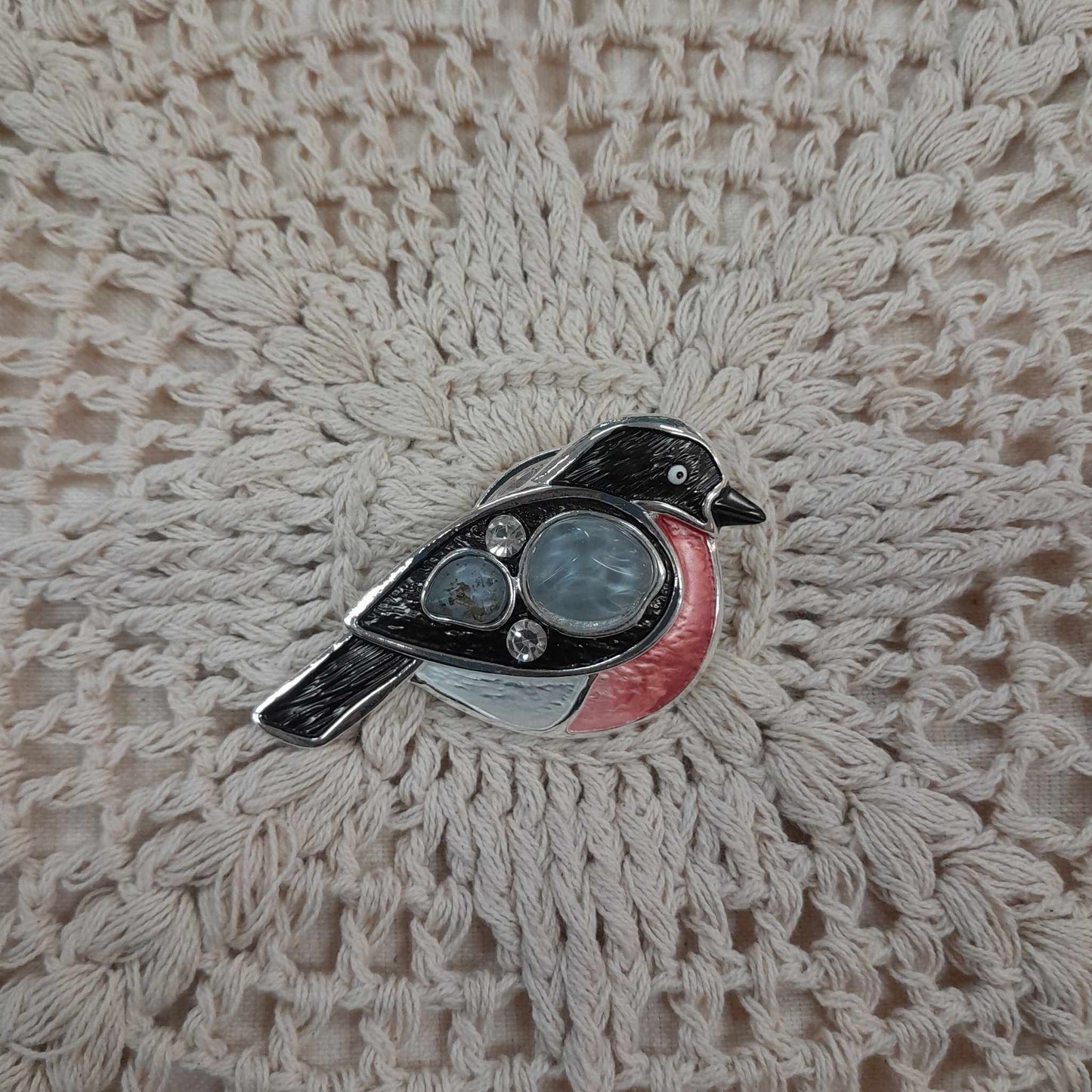 Crystal Bird Magnet Brooch