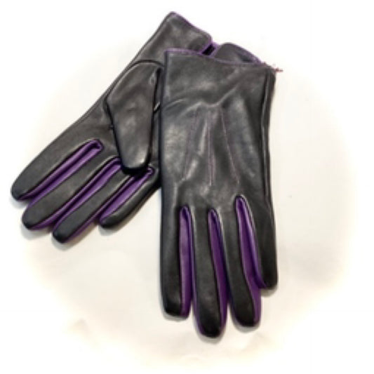 Dents Leather Gloves - Amethyst