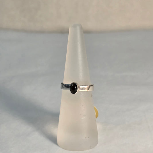 Black Obsidian Sterling Silver Ring