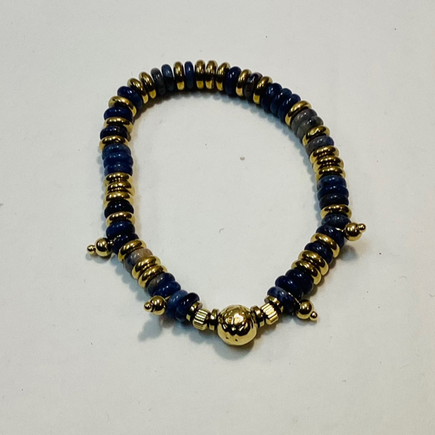 Gold And Blue Bracelet
