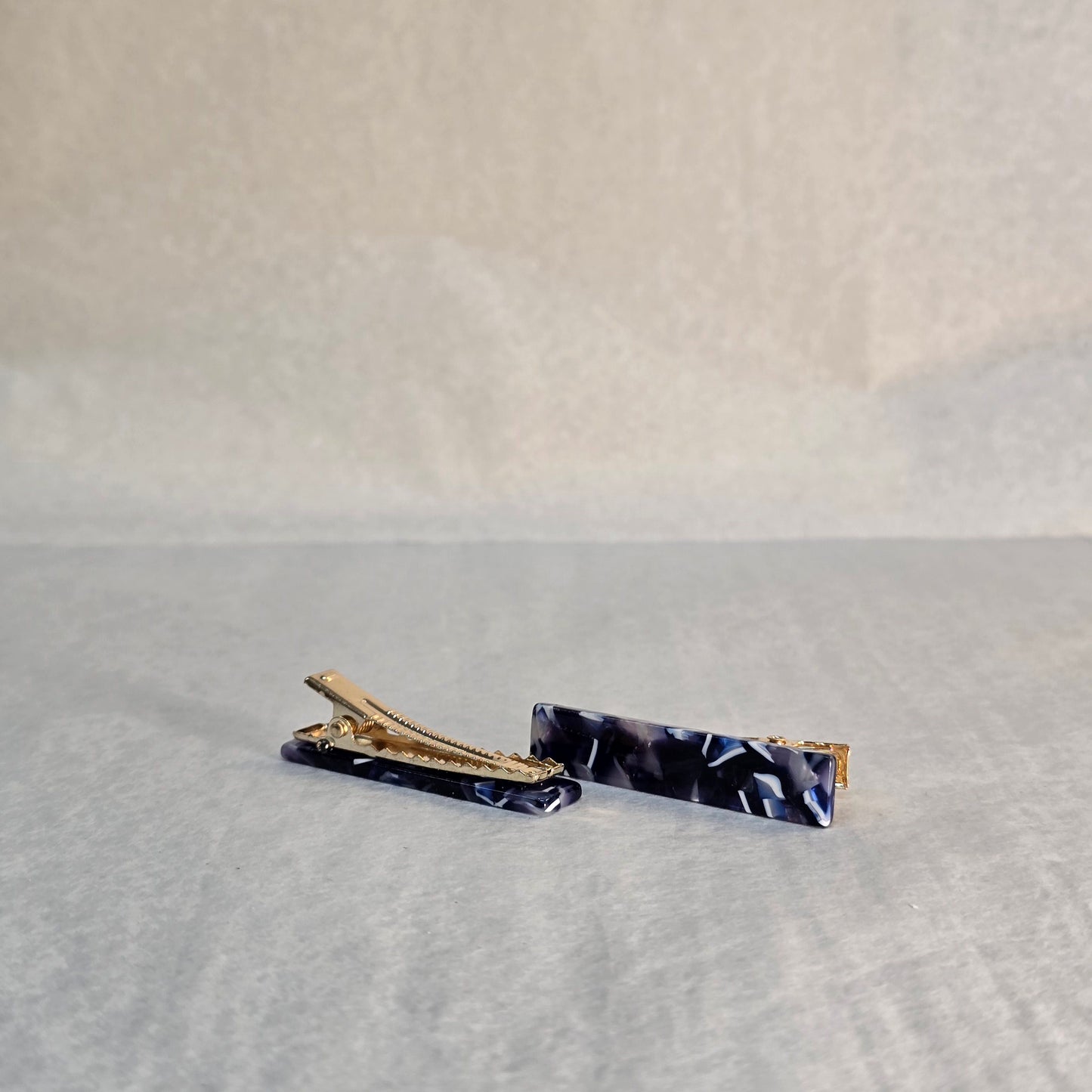 Blue Printed Hair Clips