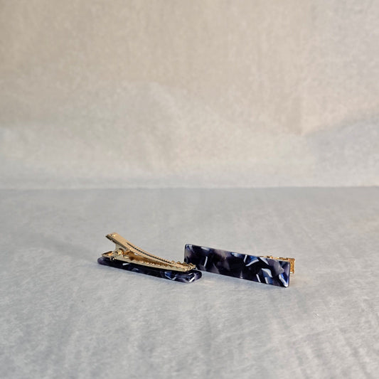 Blue Printed Hair Clips