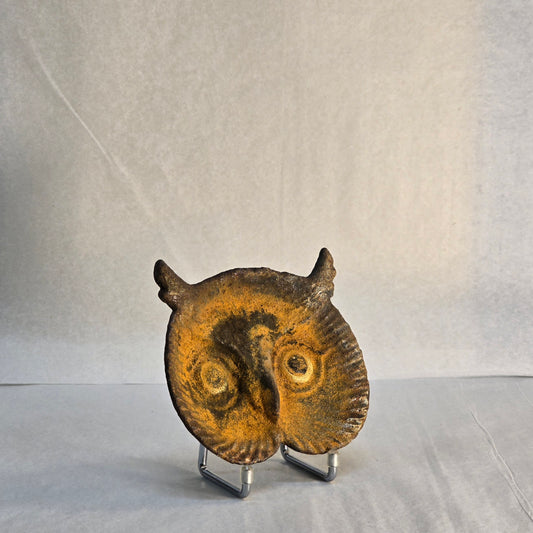 Owl Steel Decor Plate Vintage