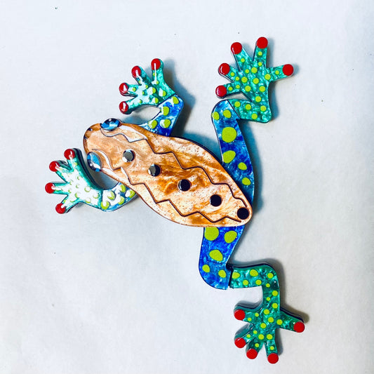 Clown Frog Brooch