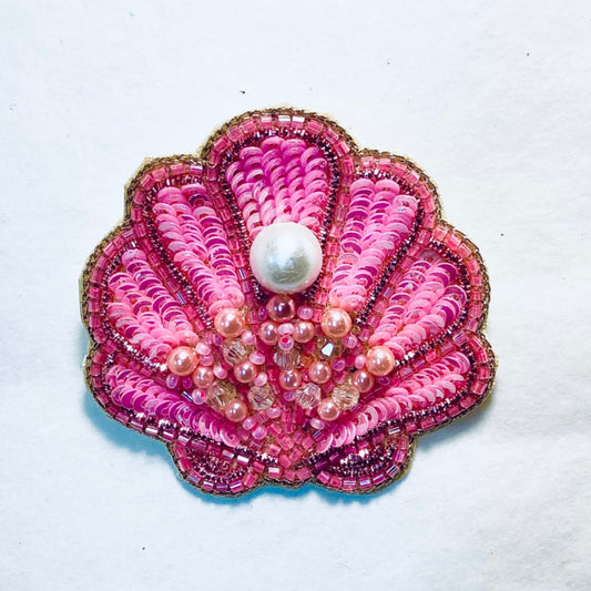 Pink Shell Brooch
