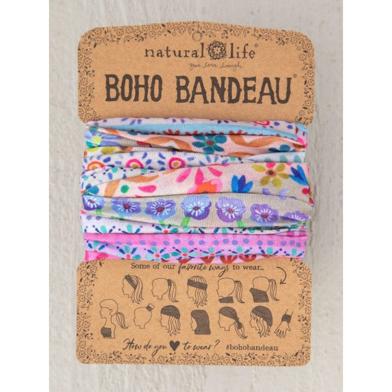Boho Bandeau Bandana Cream Border