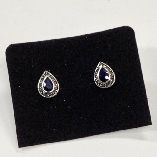 Sterling Silver and Sapphire Earrings