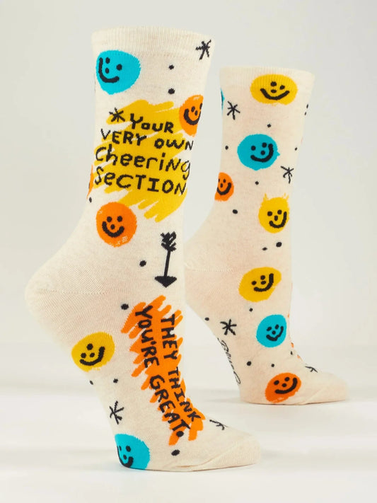 Ladies Crew Socks - Cheering Section