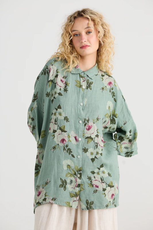Teddie Shirt Sage Green