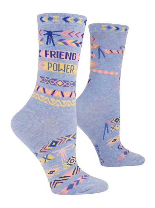 Ladies Crew Socks - Friend Power